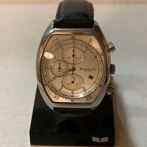 Kenneth Cole Watch Men's Silver Black Band